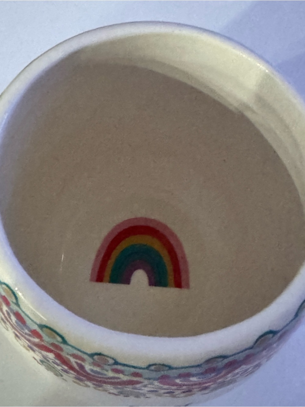 NATURAL LIFE Boho Cup of Happy Mug, Multicolor Decorative Border, Discontinued - Picture 5 of 8